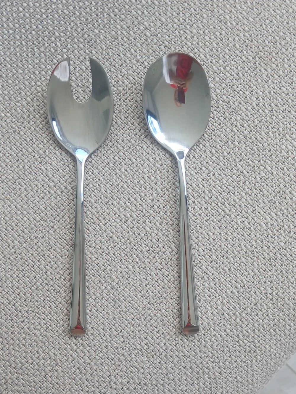 Towle Silver-Tone Salad Serving Spoon and Fork Set